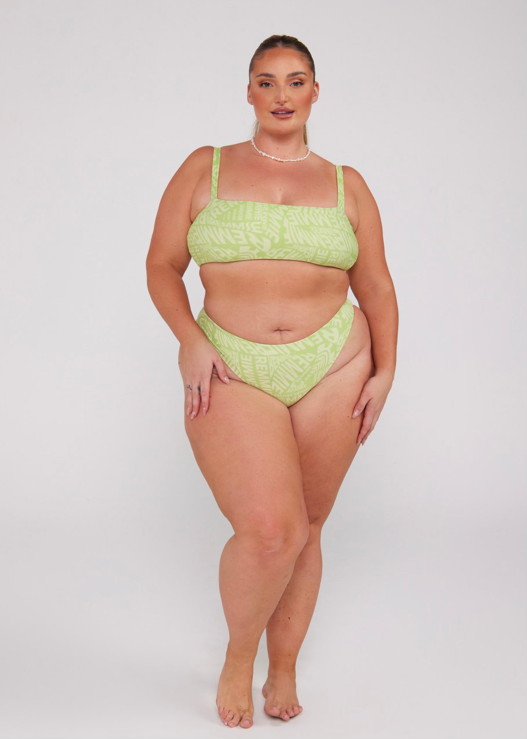 Pistachio & Lime Square Neck Top - Remmie By Riley